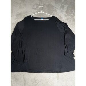 OLD NAVY Luxe Long Sleeve Crew Neck Black Tunic Top XL
